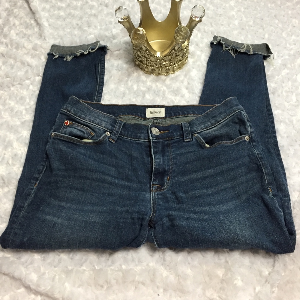 HUDSON Krista Super Skinny Raw Hem in Hush (29)
